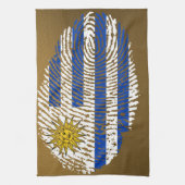 Uruguayaanse vingerafdrukvlag theedoek (Verticaal)