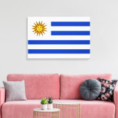 Uruguayaanse vlag canvas afdruk (Insitu (Woonkamer))