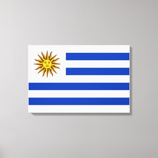 Uruguayaanse vlag canvas afdruk (Voorkant)