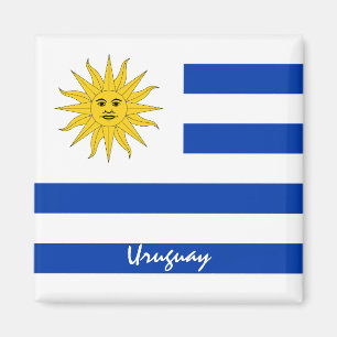 Uruguayaanse vlag en Uruguay-vakantie/sportfans Magneet