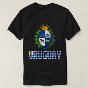 Uruguayaanse Vlag en Wapen Patriottisch T-shirt
