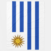 Uruguayaanse vlag fleece deken (Voorkant)