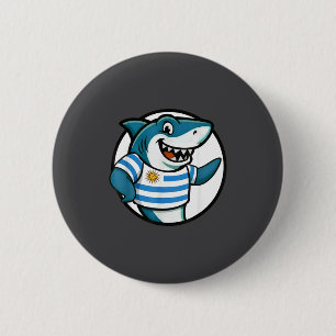 Uruguayaanse Vlag Haai Grappige Uruguayaan  Ronde Button 5,7 Cm