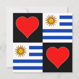 Uruguayaanse vlag: Heart Cute Patriotic Uruguayan Kaart