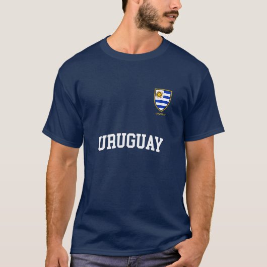 Uruguayaanse vlag Jersey T-shirt (Voorkant)
