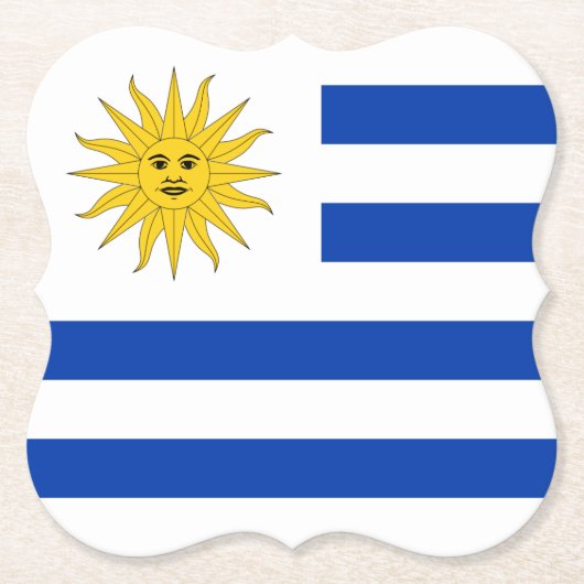 Uruguayaanse vlag kartonnen onderzetters (Voorkant)