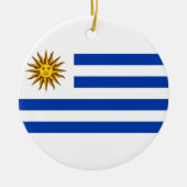 Uruguayaanse vlag keramisch ornament (Voorkant)