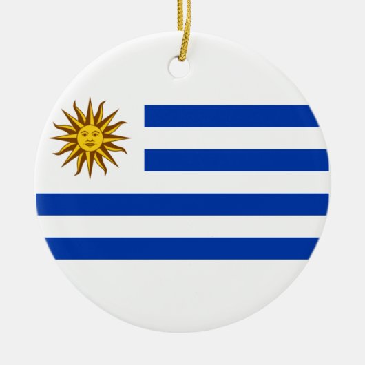 Uruguayaanse vlag keramisch ornament (Voorkant)