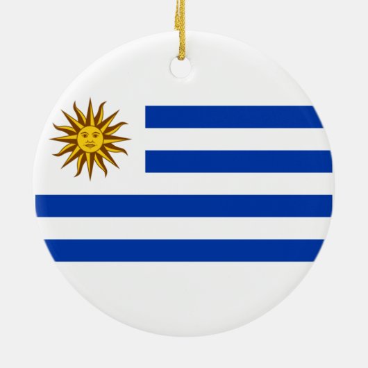 Uruguayaanse vlag keramisch ornament (Achterkant)