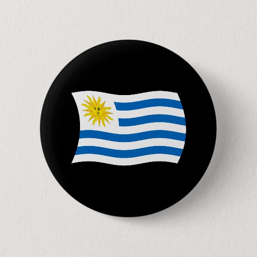 Uruguayaanse Vlag Knop Ronde Button 5,7 Cm (Voorkant)