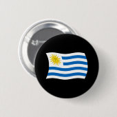 Uruguayaanse Vlag Knop Ronde Button 5,7 Cm (Voorkant /achterkant)