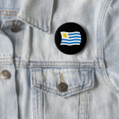 Uruguayaanse Vlag Knop Ronde Button 5,7 Cm (In situ)