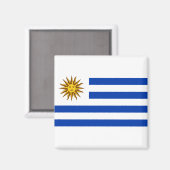 Uruguayaanse vlag magneet (Voorkant / Achterkant)