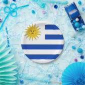 Uruguayaanse vlag papieren bordje (Feest)