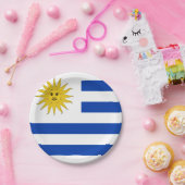 Uruguayaanse vlag papieren bordje (Feest)