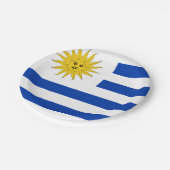 Uruguayaanse vlag papieren bordje (Gekanteld)