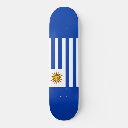 Uruguayaanse vlag persoonlijk skateboard (Voorkant)