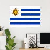 Uruguayaanse vlag poster (Thuiskantoor)