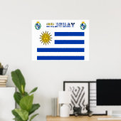 Uruguayaanse vlag poster (Thuiskantoor)