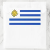 Uruguayaanse vlag rechthoekige sticker (Tas)