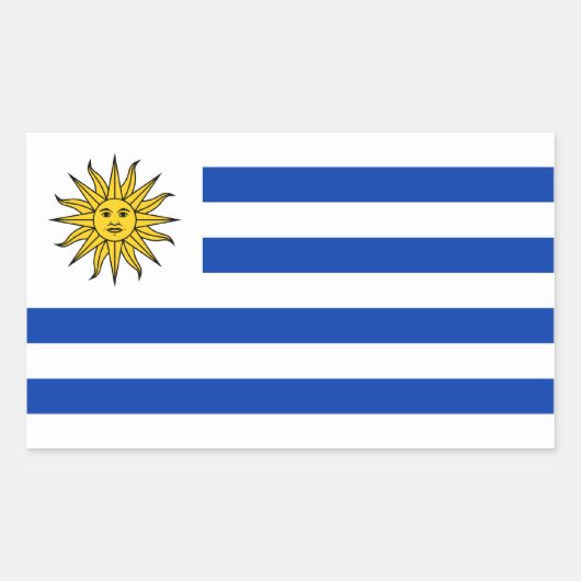 Uruguayaanse vlag rechthoekige sticker (Voorkant)