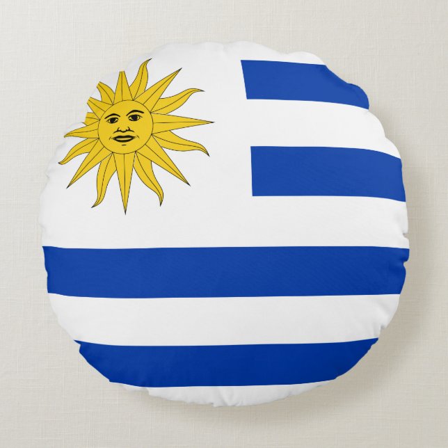 Uruguayaanse vlag rond kussen (Voorkant)