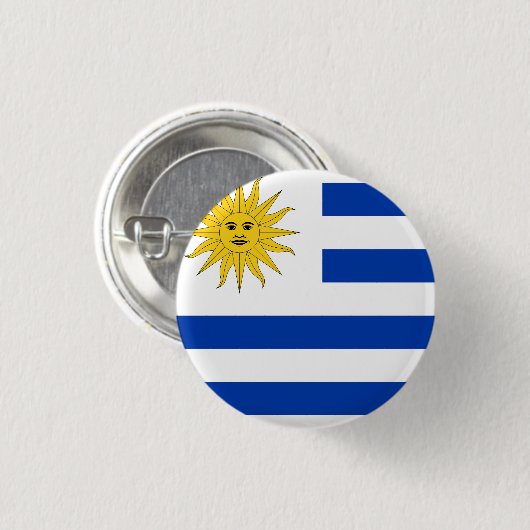 Uruguayaanse vlag ronde button 3,2 cm (Voorkant /achterkant)