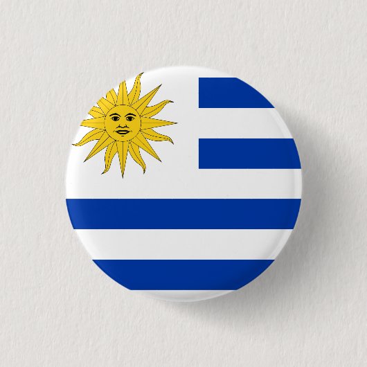 Uruguayaanse vlag ronde button 3,2 cm (Voorkant)