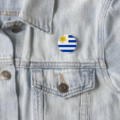 Uruguayaanse vlag ronde button 3,2 cm (In situ)