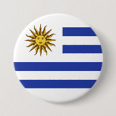 Uruguayaanse vlag ronde button 7,6 cm (Voorkant)