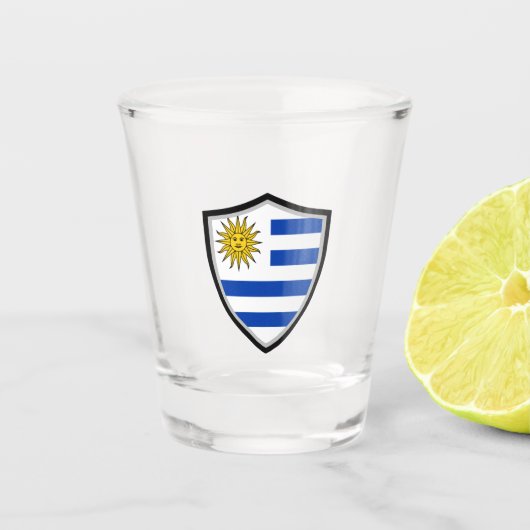 Uruguayaanse vlag shot glas (Voorkant)