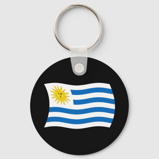 Uruguayaanse Vlag Sleutelhanger (Voorkant)