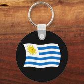 Uruguayaanse Vlag Sleutelhanger (Voorkant)