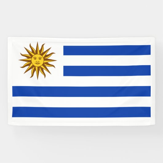 Uruguayaanse vlag spandoek (Horizontaal)