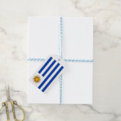 Uruguayaanse vlag (Uruguay) Cadeaulabel (Met Touw)