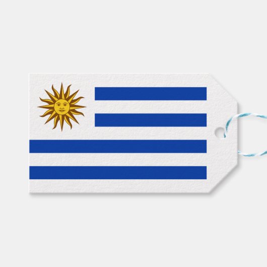 Uruguayaanse vlag (Uruguay) Cadeaulabel (Voorkant (Horizontaal))