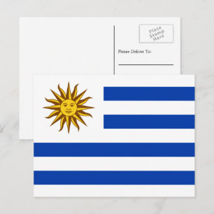 Uruguayaanse vlag, vlag van Uruguay Briefkaart