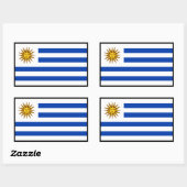 Uruguayaanse vlag, vlag van Uruguay Rechthoekige Sticker (Vel)