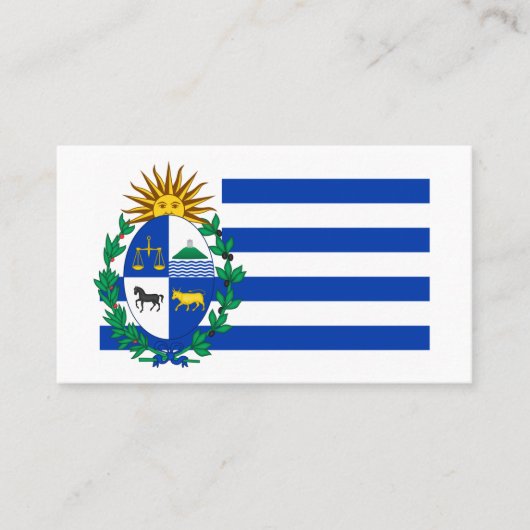 Uruguayaanse vlag & wapen, vlag van Uruguay Visitekaartje (Voorkant)