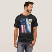 Uruguayan Flag USA And Uruguay Flags Proud Uruguay T-shirt (Voorkant volledig)