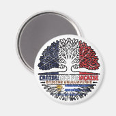 Uruguayan French France Tree Roots Flag Magneet (Voorkant / Achterkant)