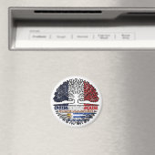 Uruguayan French France Tree Roots Flag Magneet (Insitu (Vaatwasser))