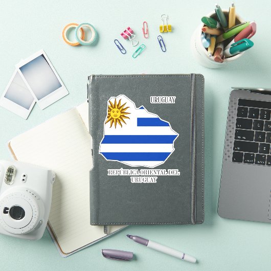 Uruguayvlaggenkaart Sticker (iPad Cover)