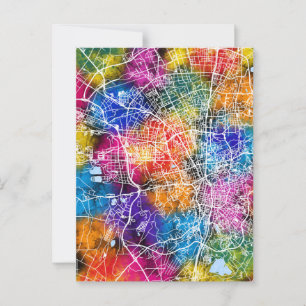 Ürümqi China Stadsplattegrond Briefkaart