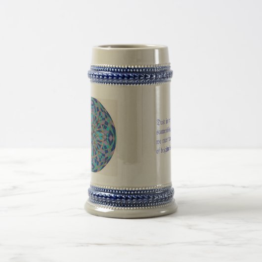 Urus Fret Mandala - Stof in tempels - Stein Bierpul (Center)