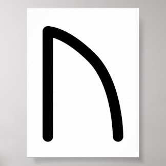 URUZ Noordse Rune (Kracht, Vitaliteit) | Oudere Fu Poster