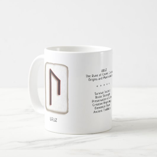 Uruz RuneStone Mok (Voorkant links)