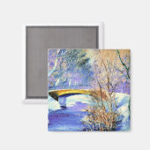 Ury - Tiergarten im Winter, beroemd schilderijTier Magneet (Voorkant / Achterkant)