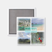 US0145 Amerika, Verenigde Staten, Hawaï, Koelkast Magneet (Voorkant / Achterkant)
