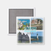 US0147 Amerika, Verenigde Staten, Salem, Koelkast Magneet (Voorkant / Achterkant)